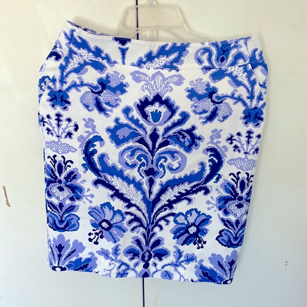 Blue Floral Skirt